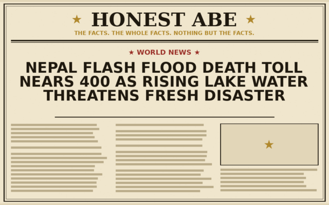 Nepal Flash Flood Death Toll Nears 400 as Rising Lake Water Threatens Fresh Disaster