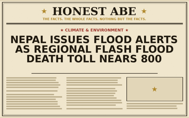 Nepal Issues Flood Alerts as Regional Flash Flood Death Toll Nears 800