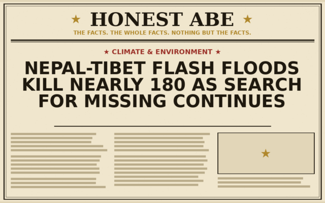 Nepal-Tibet Flash Floods Kill Nearly 180 as Search for Missing Continues