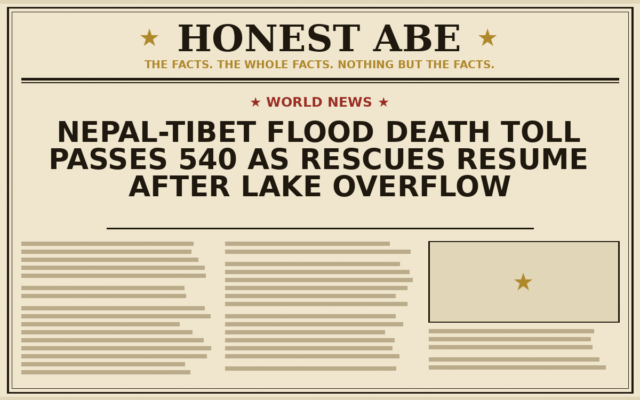 Nepal-Tibet Flood Death Toll Passes 540 as Rescues Resume After Lake Overflow