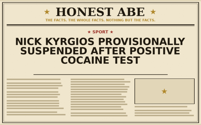Nick Kyrgios Provisionally Suspended After Positive Cocaine Test