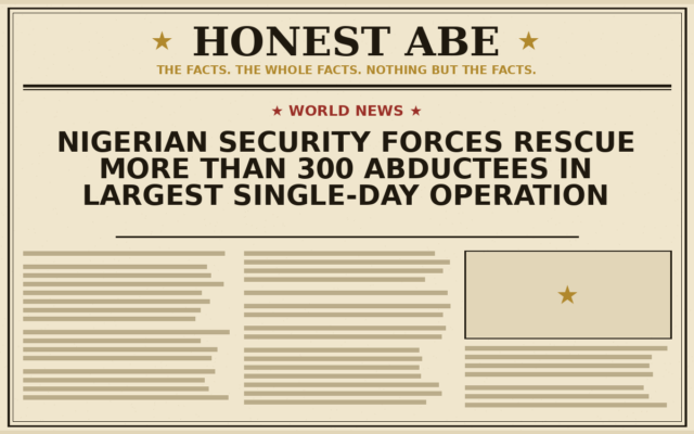Nigerian Security Forces Rescue More Than 300 Abductees in Largest Single-Day Operation