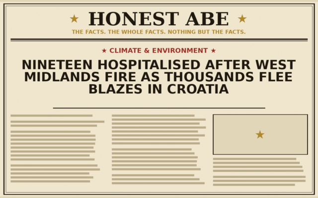Nineteen Hospitalised After West Midlands Fire as Thousands Flee Blazes in Croatia