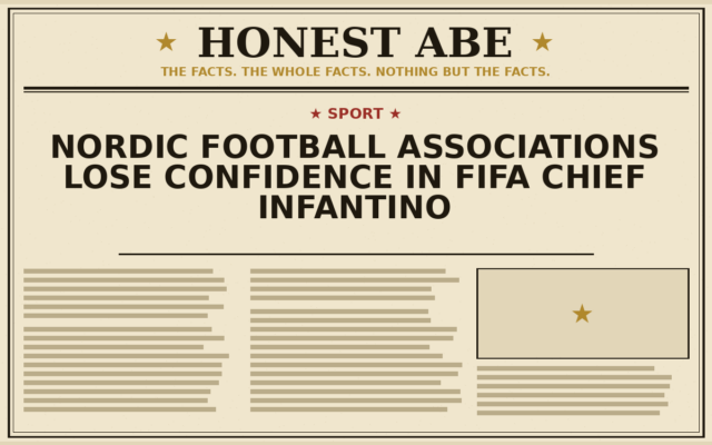 Nordic Football Associations Lose Confidence in FIFA Chief Infantino