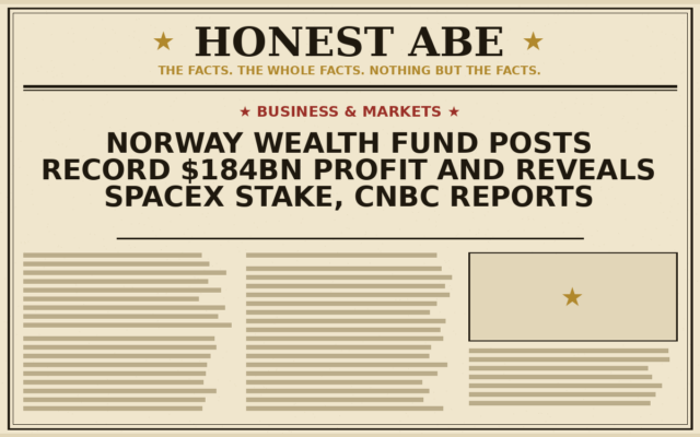 Norway Wealth Fund Posts Record $184bn Profit and Reveals SpaceX Stake, CNBC Reports