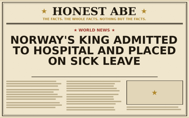 Norway’s King Admitted to Hospital and Placed on Sick Leave