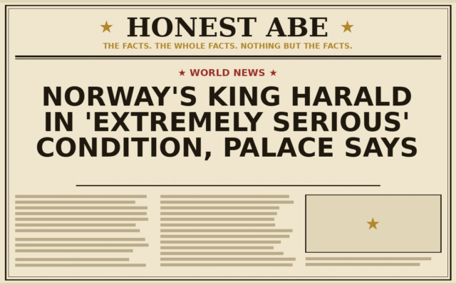 Norway’s King Harald in ‘Extremely Serious’ Condition, Palace Says