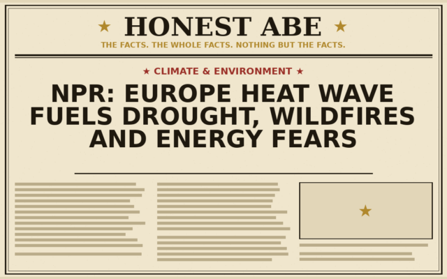NPR: Europe Heat Wave Fuels Drought, Wildfires and Energy Fears