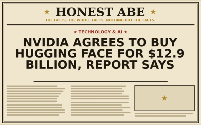 Nvidia Agrees to Buy Hugging Face for $12.9 Billion, Report Says