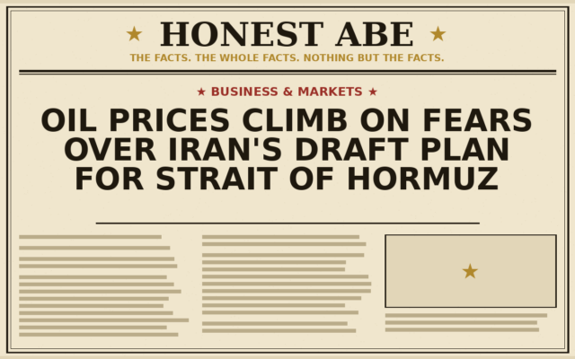 Oil Prices Climb on Fears Over Iran’s Draft Plan for Strait of Hormuz
