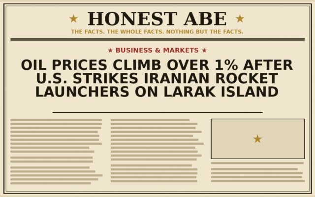 Oil Prices Climb Over 1% After U.S. Strikes Iranian Rocket Launchers on Larak Island