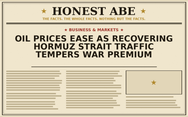 Oil Prices Ease as Recovering Hormuz Strait Traffic Tempers War Premium