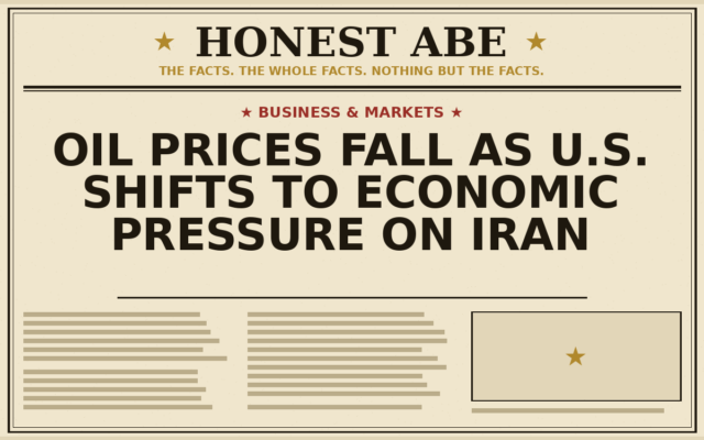 Oil Prices Fall as U.S. Shifts to Economic Pressure on Iran