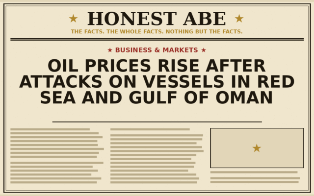 Oil Prices Rise After Attacks on Vessels in Red Sea and Gulf of Oman