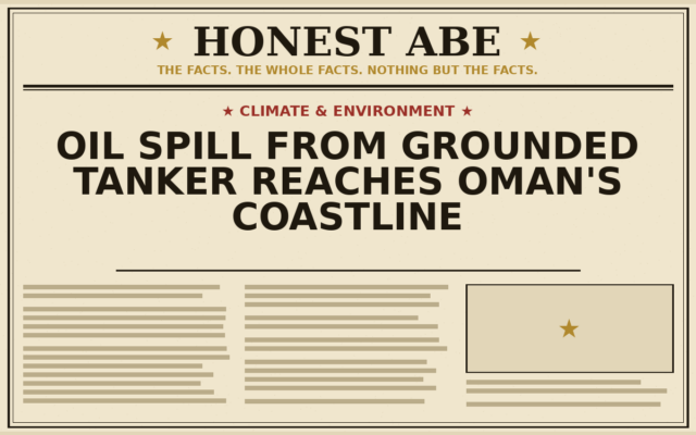 Oil Spill From Grounded Tanker Reaches Oman’s Coastline
