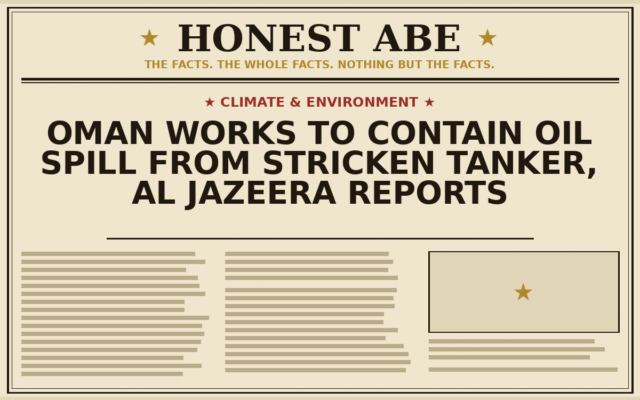 Oman Works to Contain Oil Spill From Stricken Tanker, Al Jazeera Reports