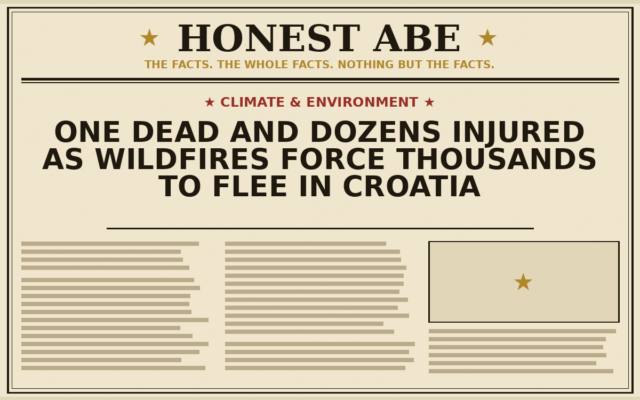 One Dead and Dozens Injured as Wildfires Force Thousands to Flee in Croatia