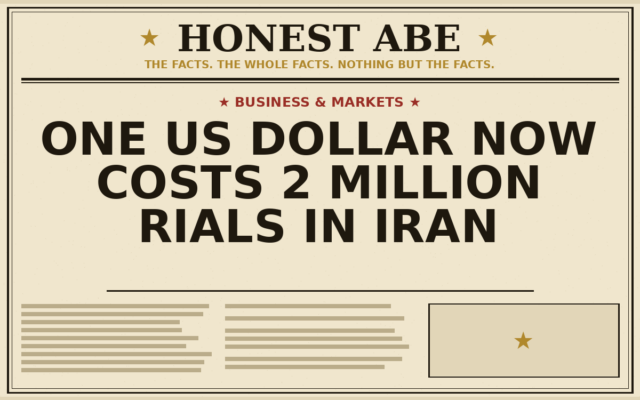 One US Dollar Now Costs 2 Million Rials in Iran