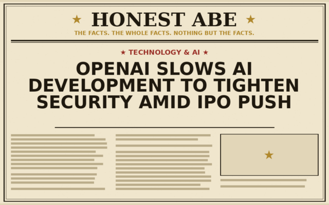 OpenAI Slows AI Development to Tighten Security Amid IPO Push