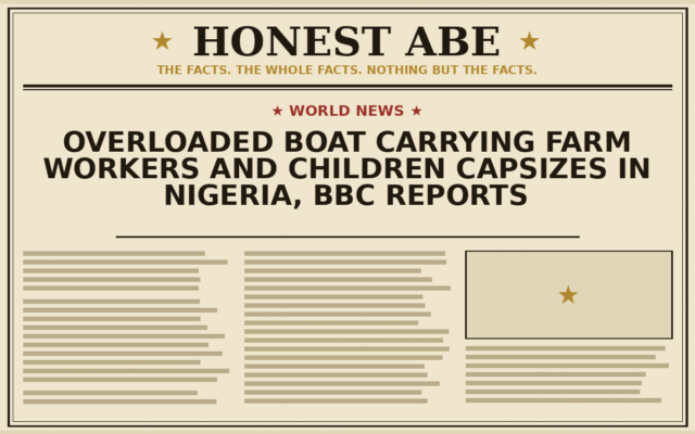 Overloaded boat carrying farm workers and children capsizes in Nigeria, BBC reports