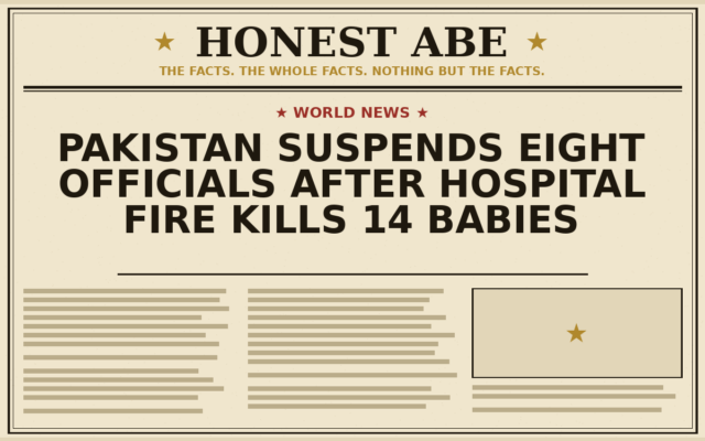 Pakistan Suspends Eight Officials After Hospital Fire Kills 14 Babies