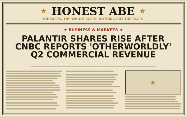 Palantir Shares Rise After CNBC Reports ‘Otherworldly’ Q2 Commercial Revenue