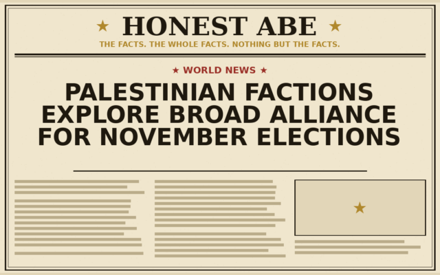 Palestinian Factions Explore Broad Alliance for November Elections