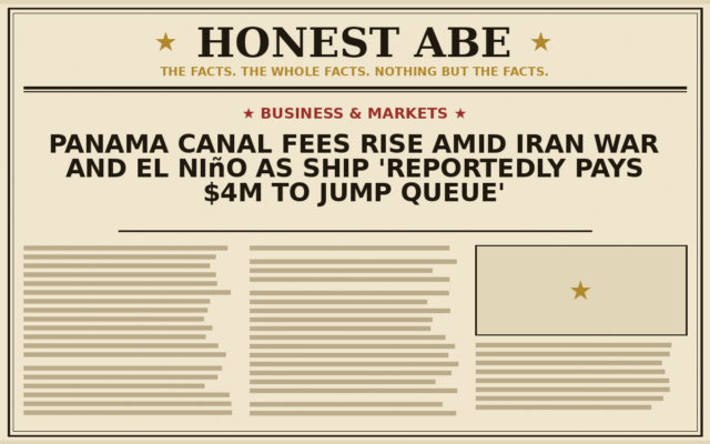 Panama Canal Fees Rise Amid Iran War and El Niño as Ship ‘Reportedly Pays $4m to Jump Queue’