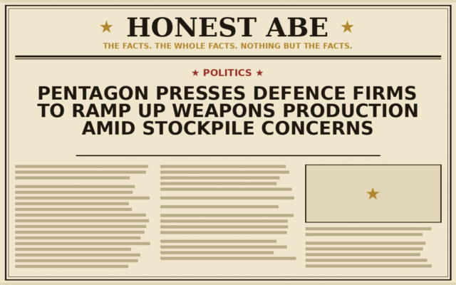 Pentagon Presses Defence Firms to Ramp Up Weapons Production Amid Stockpile Concerns