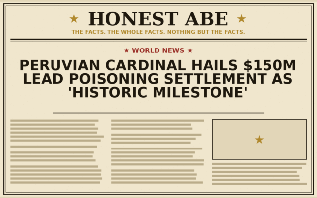 Peruvian Cardinal Hails $150m Lead Poisoning Settlement as ‘Historic Milestone’