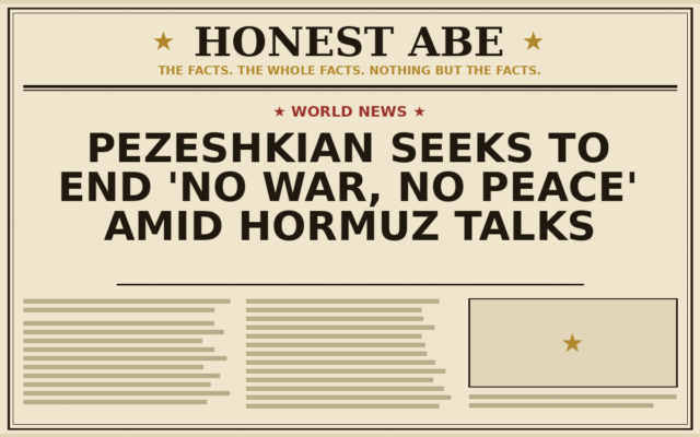 Pezeshkian Seeks to End ‘No War, No Peace’ Amid Hormuz Talks