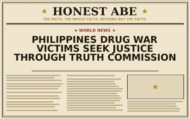 Philippines Drug War Victims Seek Justice Through Truth Commission