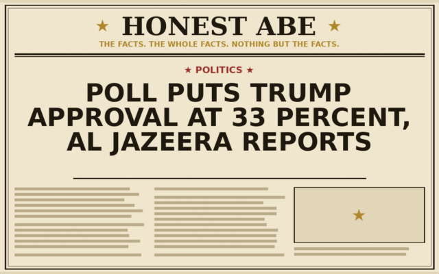 Poll Puts Trump Approval at 33 Percent, Al Jazeera Reports