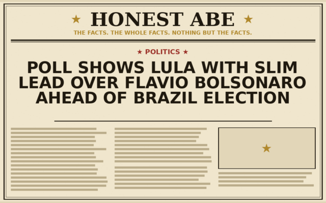 Poll Shows Lula With Slim Lead Over Flavio Bolsonaro Ahead of Brazil Election