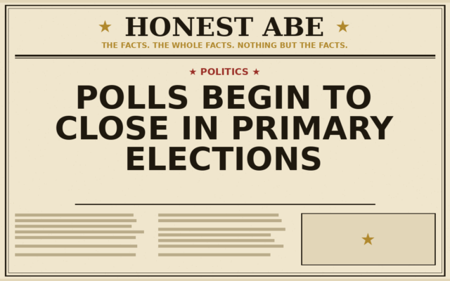 Polls Begin to Close in Primary Elections