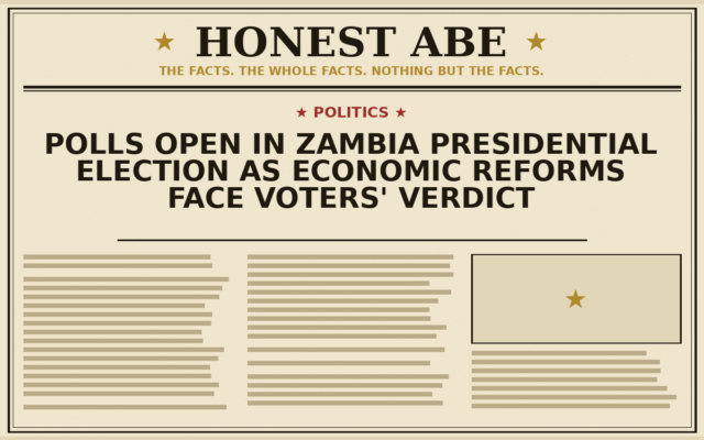Polls Open in Zambia Presidential Election as Economic Reforms Face Voters’ Verdict