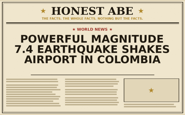 Powerful Magnitude 7.4 Earthquake Shakes Airport in Colombia