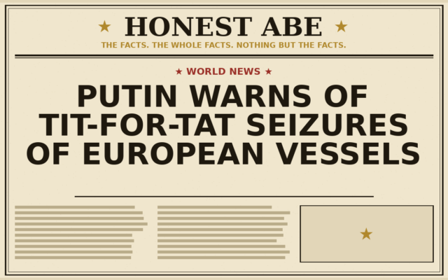Putin Warns of Tit-for-Tat Seizures of European Vessels