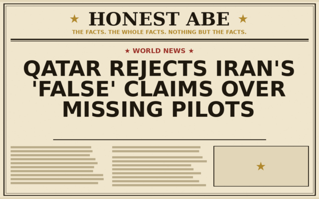 Qatar Rejects Iran’s ‘False’ Claims Over Missing Pilots