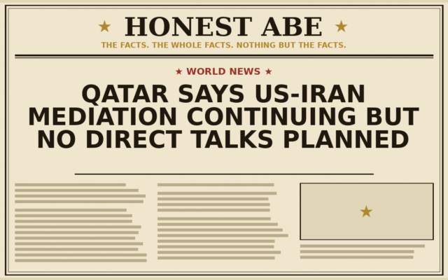 Qatar Says US-Iran Mediation Continuing But No Direct Talks Planned