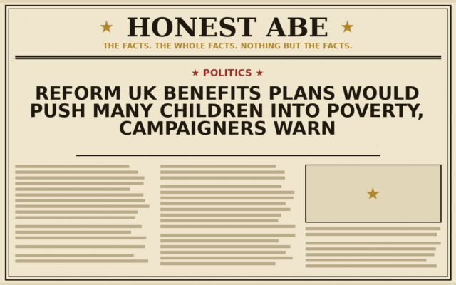 Reform UK Benefits Plans Would Push Many Children Into Poverty, Campaigners Warn