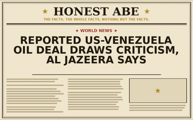 Reported US-Venezuela Oil Deal Draws Criticism, Al Jazeera Says