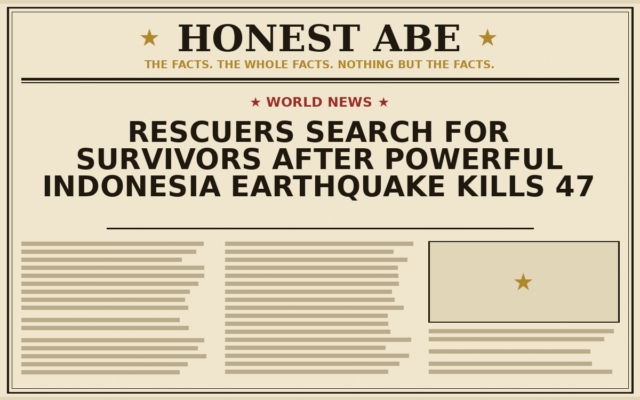 Rescuers Search for Survivors After Powerful Indonesia Earthquake Kills 47