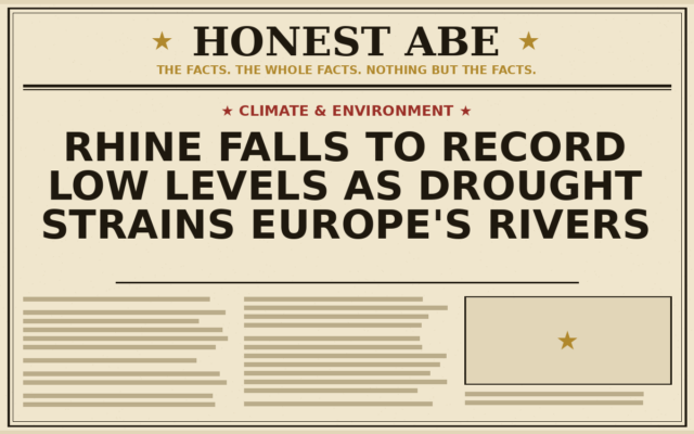 Rhine Falls to Record Low Levels as Drought Strains Europe’s Rivers