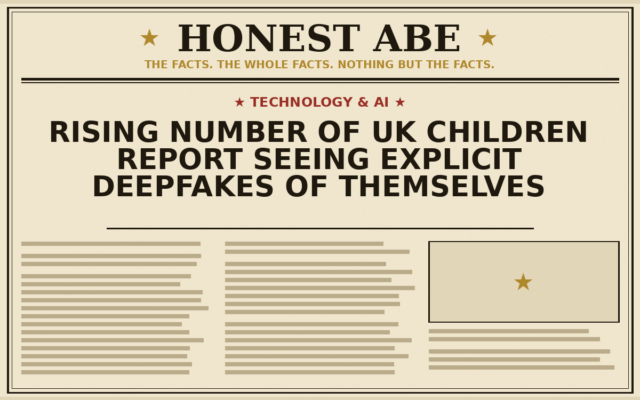 Rising Number of UK Children Report Seeing Explicit Deepfakes of Themselves