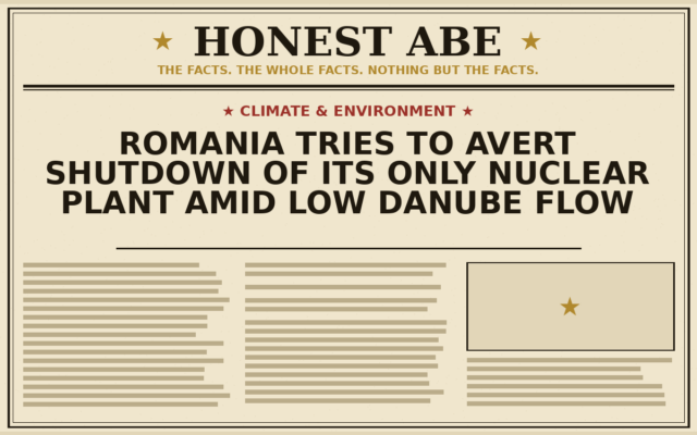 Romania Tries to Avert Shutdown of Its Only Nuclear Plant Amid Low Danube Flow