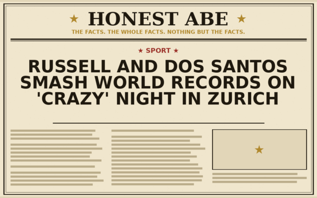 Russell and Dos Santos Smash World Records on ‘Crazy’ Night in Zurich