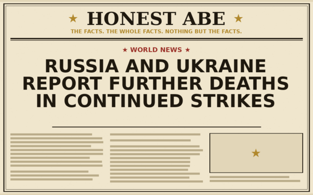 Russia and Ukraine Report Further Deaths in Continued Strikes
