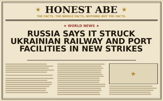 Russia Says It Struck Ukrainian Railway and Port Facilities in New Strikes