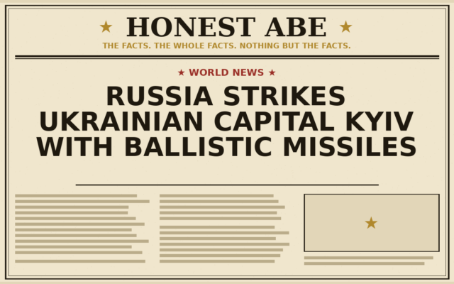 Russia Strikes Ukrainian Capital Kyiv With Ballistic Missiles